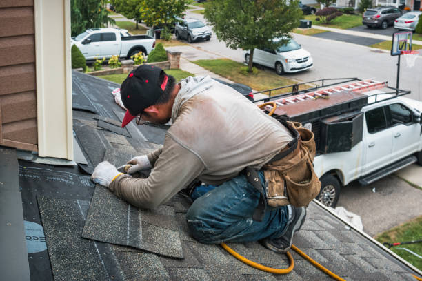 Professional Storm Damage Roof Repair technician working in Paris, AR